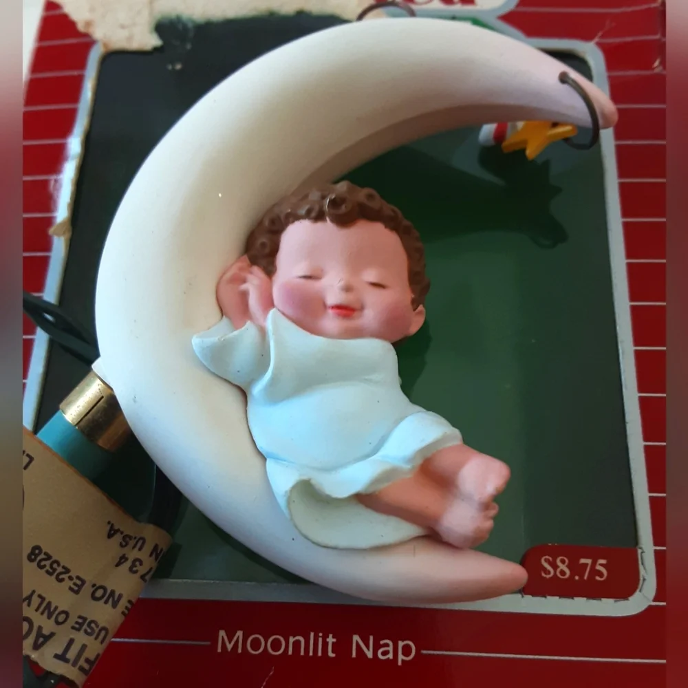 Hallmark Keepsake magic Lighted Ornament Circling the Globe | Moonlit Nap Vtg